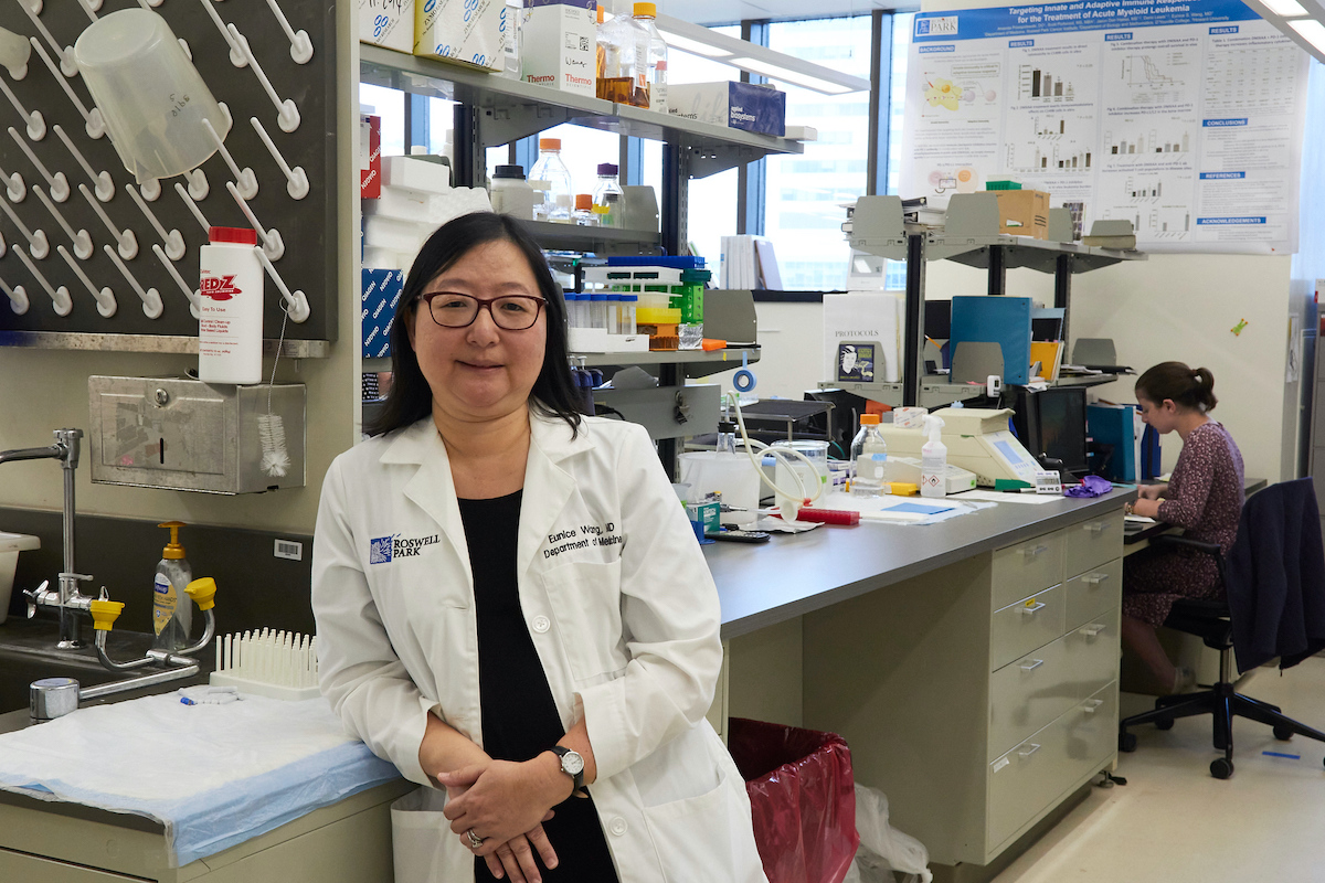 Eunice Wang in her lab