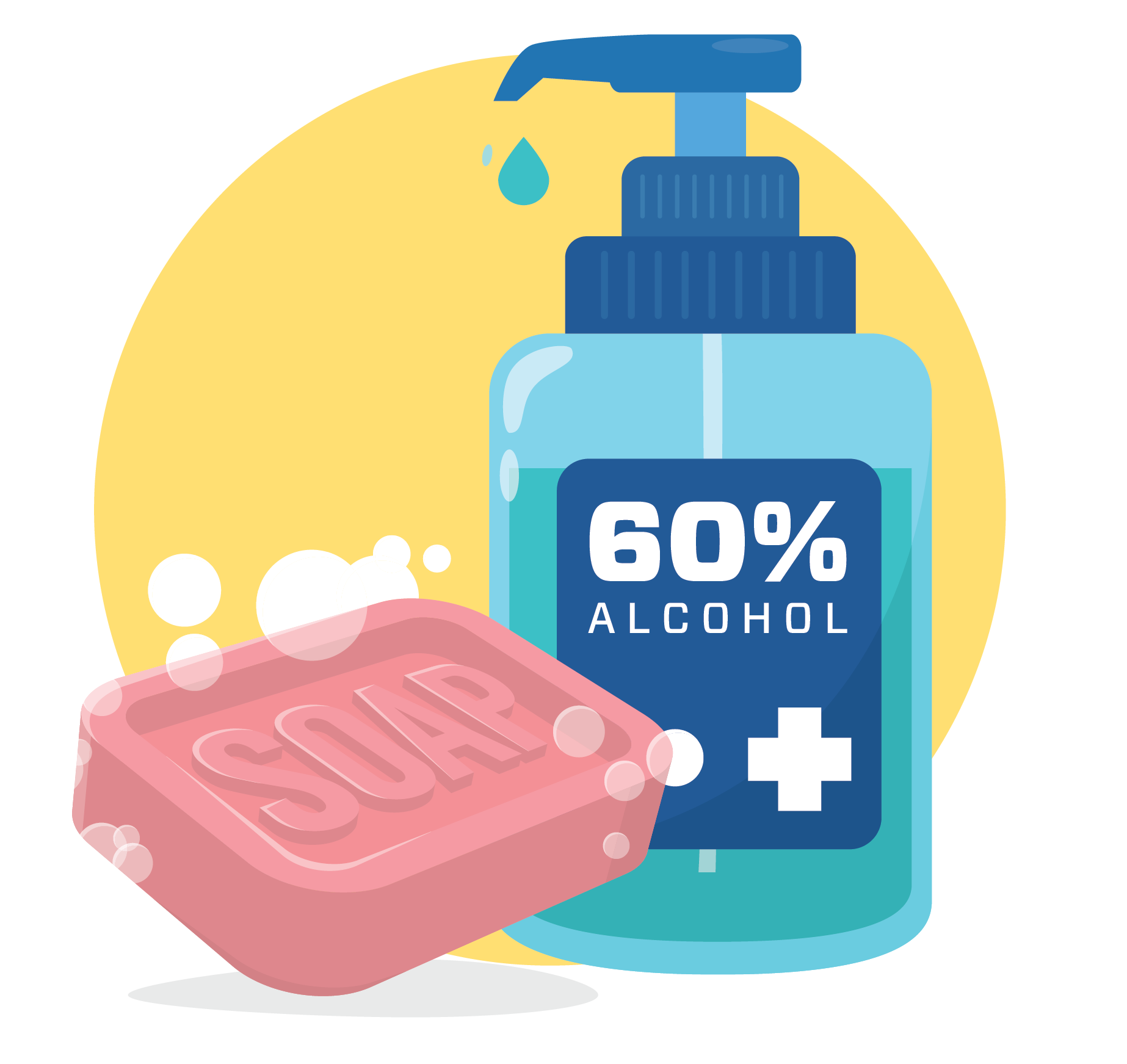 Use sanitizer with at least 60% alcohol