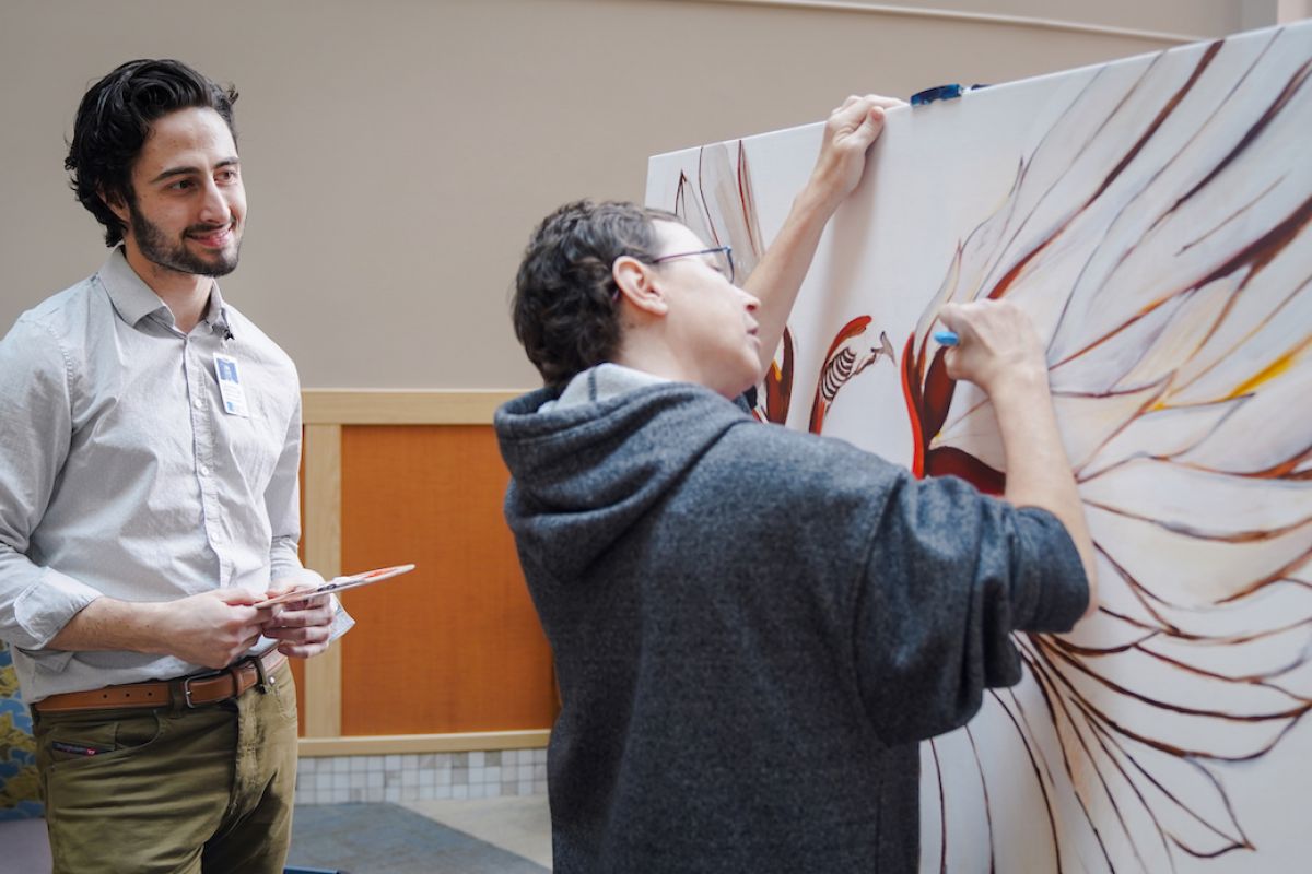 Roswell Park patient paints a wing on the phoenix