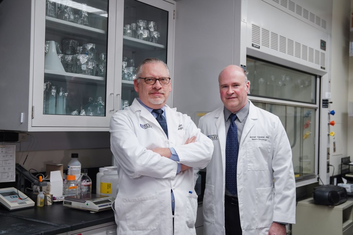 Drs. Fenstermaker and Ciesielski of Roswell Park have developed SurVaxM, a vaccine used to treat glioblastoma.