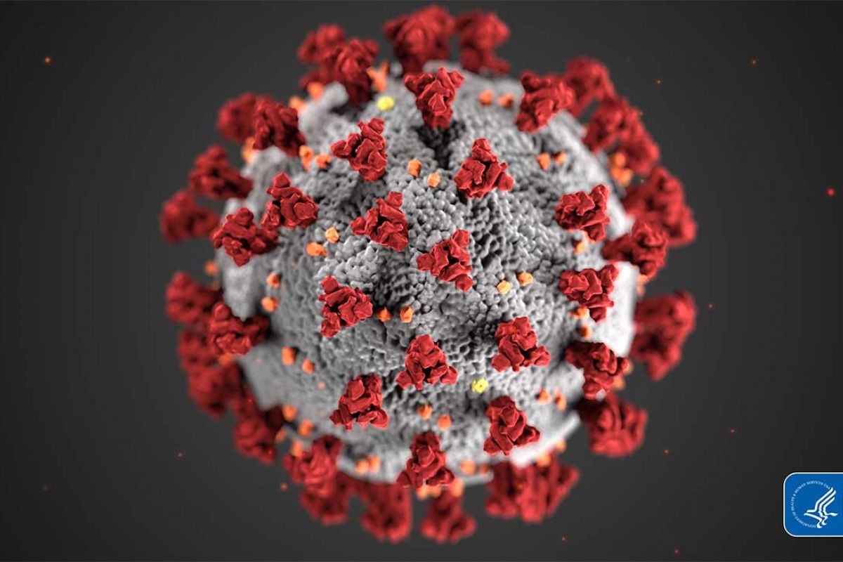 Artist rendition of coronavirus