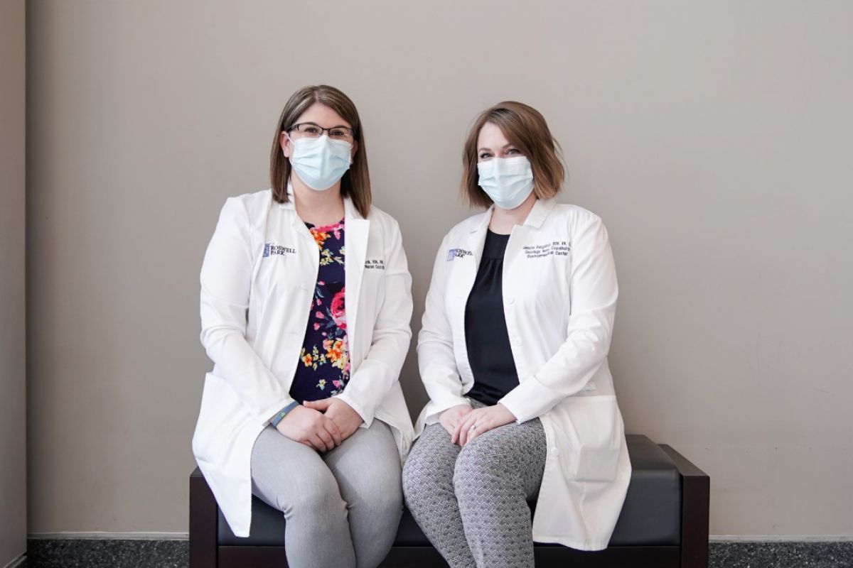 Donna Olewniczak, left, and Jennifer Pangelinan are pancreatic cancer nurse coordinators at Roswell Park.