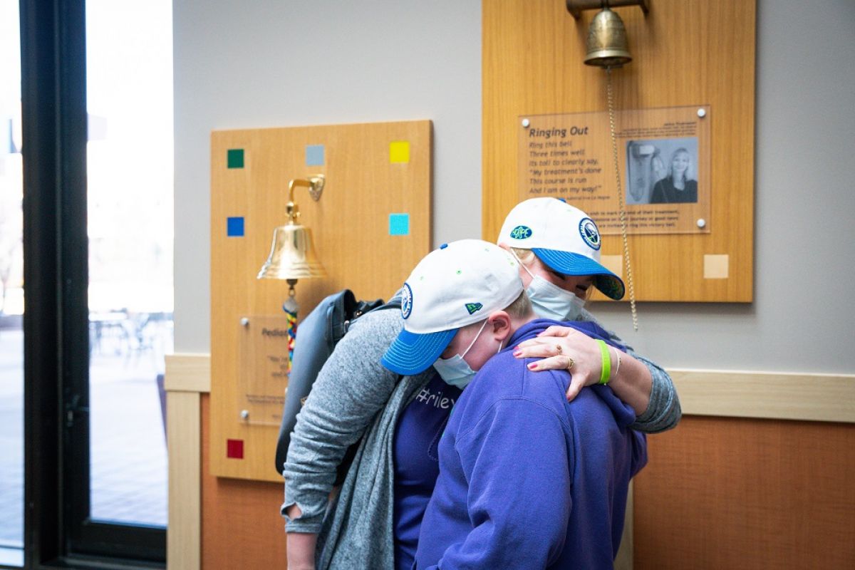 Reilly, Cap of Hope designer, and his mom