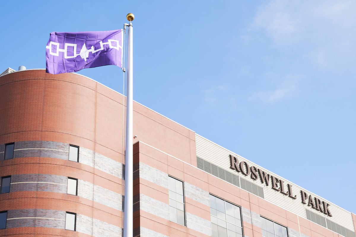 Flag Raising at Roswell Park; November 2020