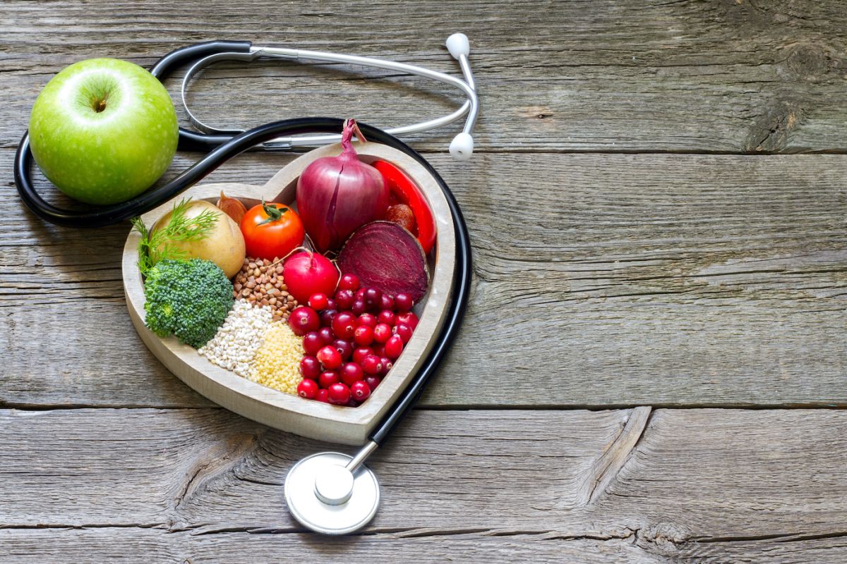 Food in the shape of a heart - stock image