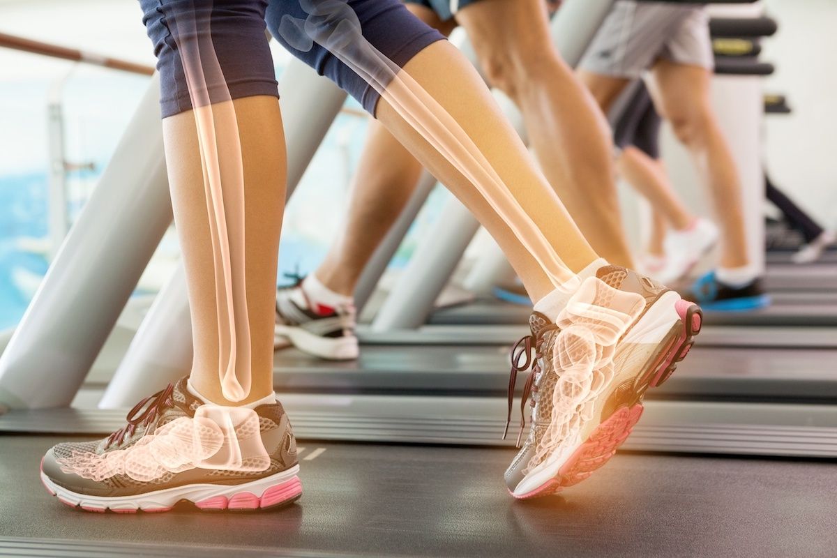 Image of woman walking on treadmill