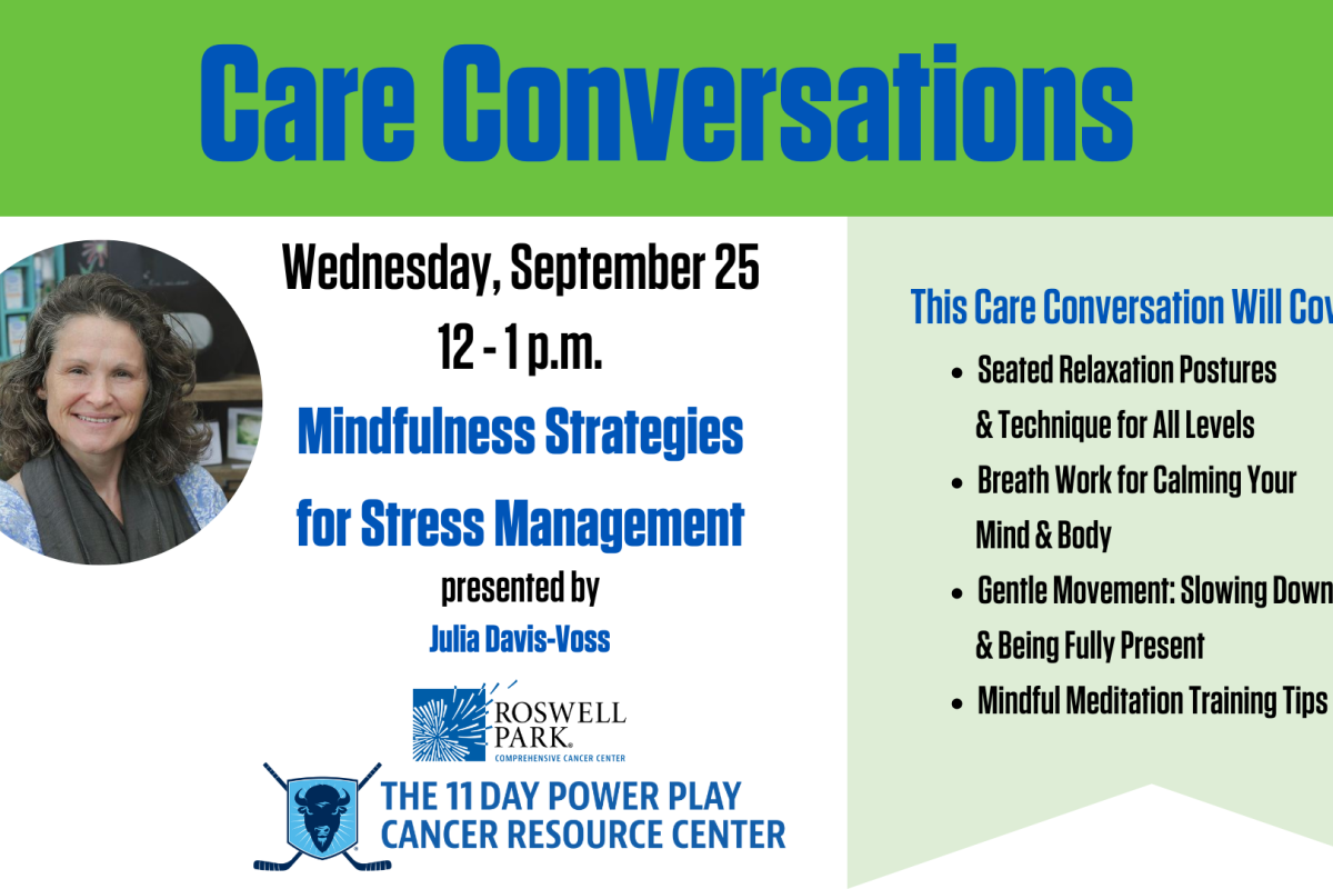 Information for a Care Conversations topic - Mindful Strategies for Stress Management