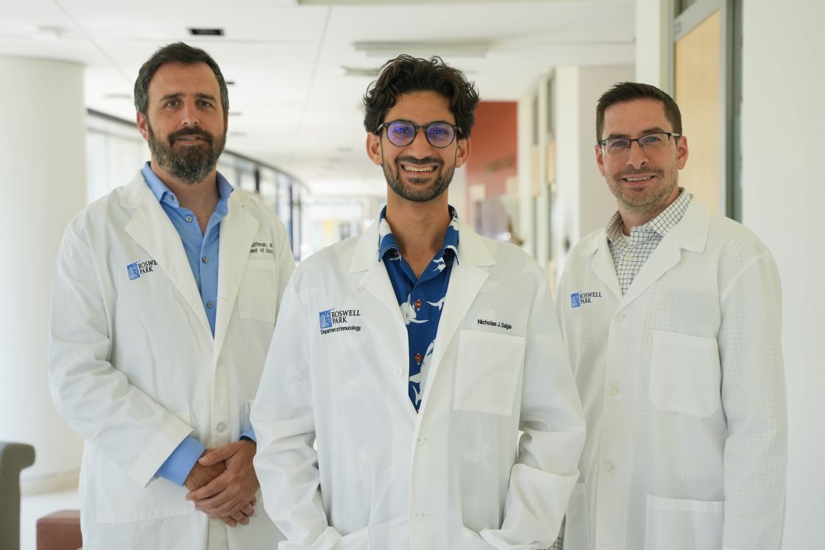 Three doctors in white coats