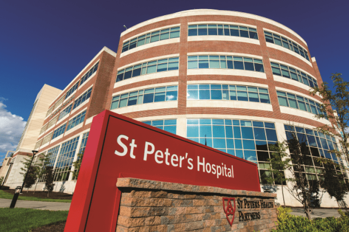 Outside of St. Peter's Health Partners building a Roswell Park affiliate, in Albany.