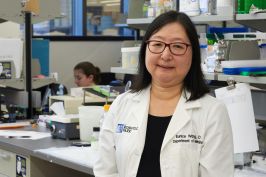 Eunice Wang in her lab