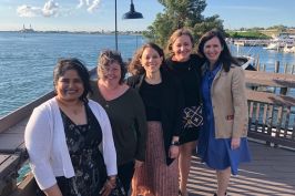 Roswell Park Fellows’ Graduation 2022: Priyanka Nanjireddy, MD (fellow), Megan Higman, MD, PhD, Beverly Schaefer, MD, Nataliya Buxbaum, MD, and Kara Kelly, MD.