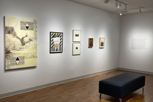 Art displayed on the walls of the Art Heals Gallery 