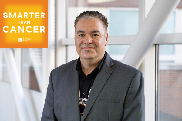 Dr. Rodney Haring headshot with Smarter Than Cancer podcast logo in the left-hand corner
