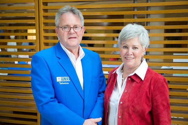 Look for volunteers in blue blazers for assistance at Roswell Park