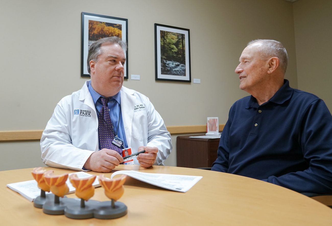 Dr. Kuettel with patient 2019