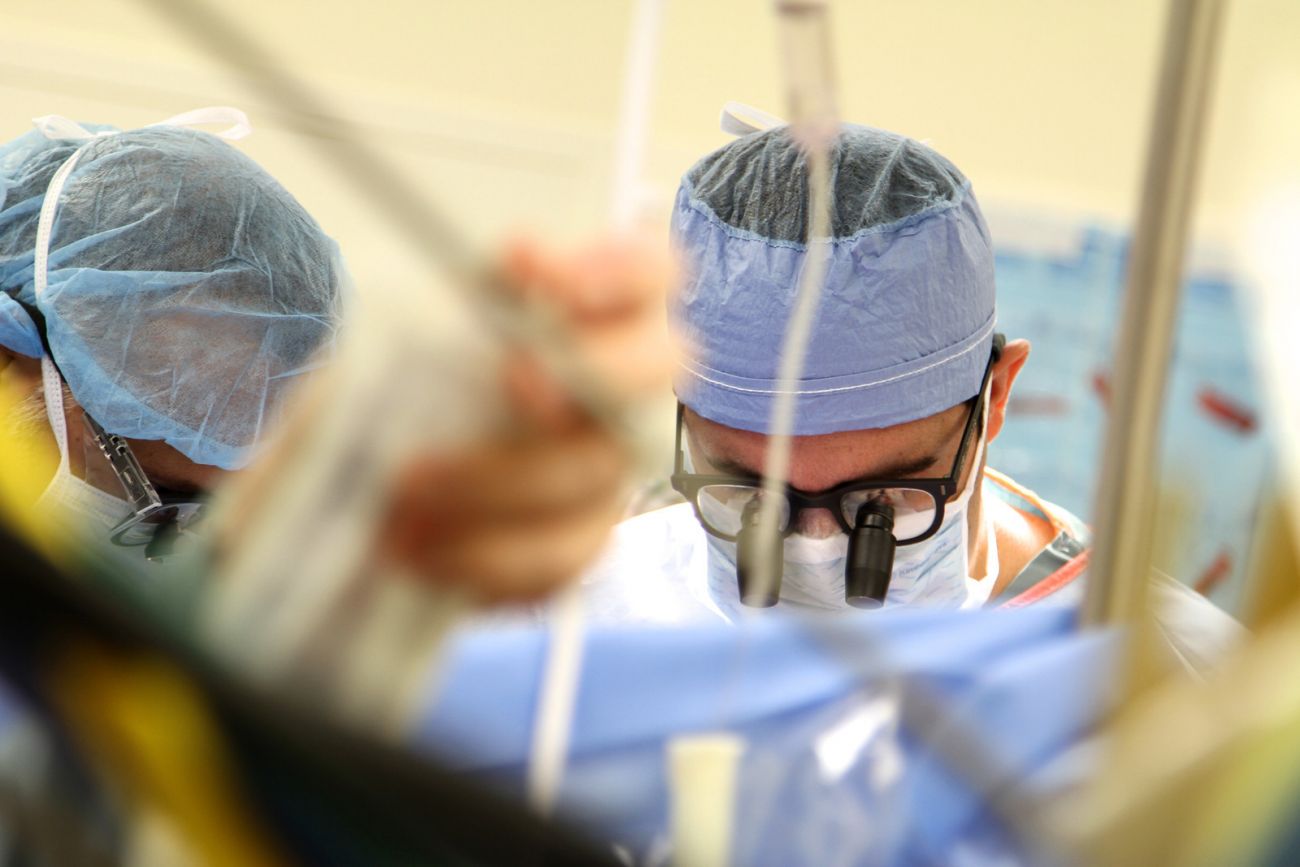 Dr. Fabiano operates on a patient with spinal tumors.