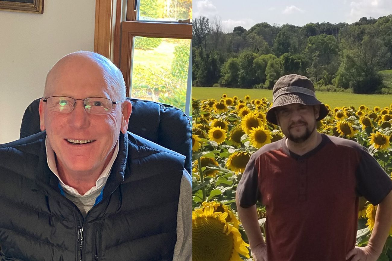 Cancer Coach Jim Croft, left, has been paired with current bladder cancer patient Jim Barile, right. 