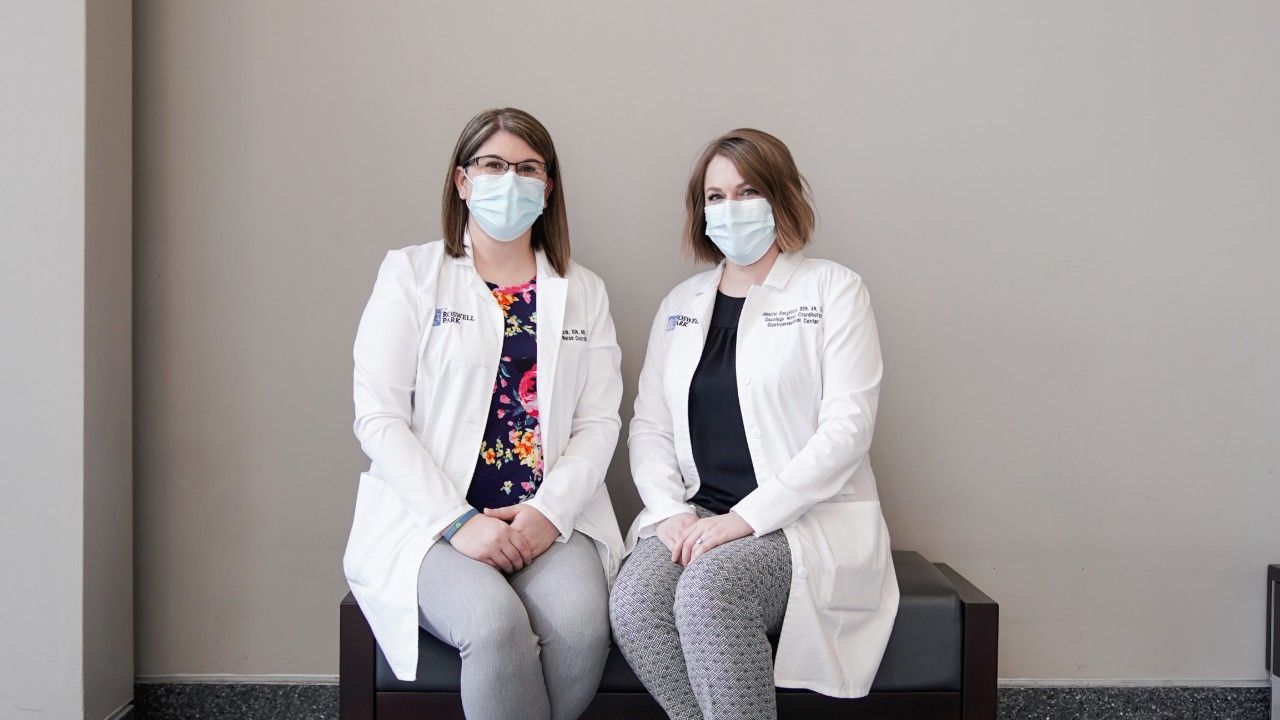 Donna Olewniczak, left, and Jennifer Pangelinan are pancreatic cancer nurse coordinators at Roswell Park.