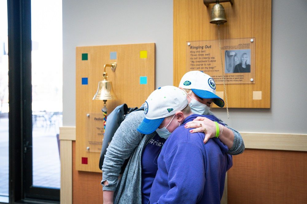 Reilly, Cap of Hope designer, and his mom