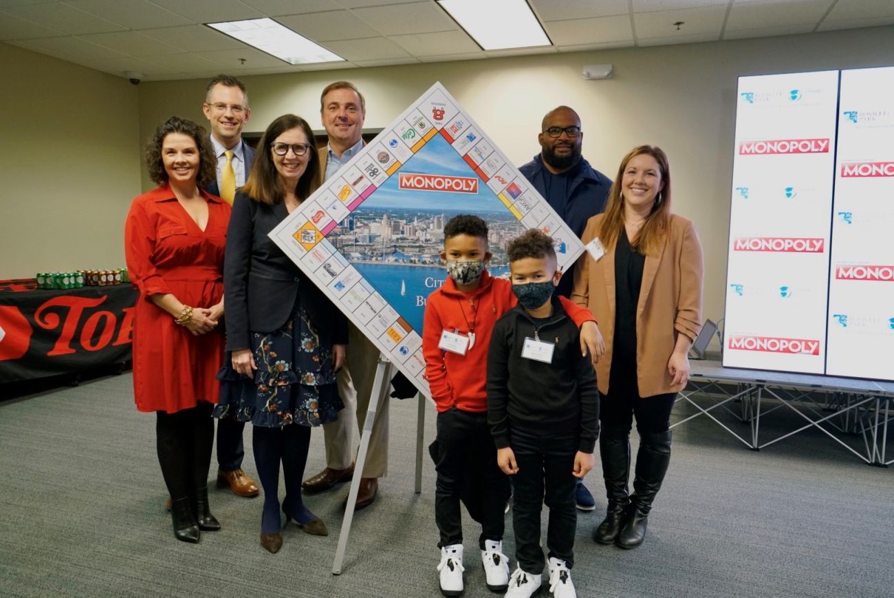 Group photo of City of Buffalo MONOPOLY game launch