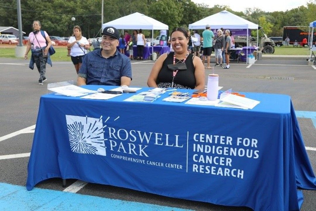 Members of the Center for Indigenous Cancer Research provided information during the Seneca Nation Fall Fest.