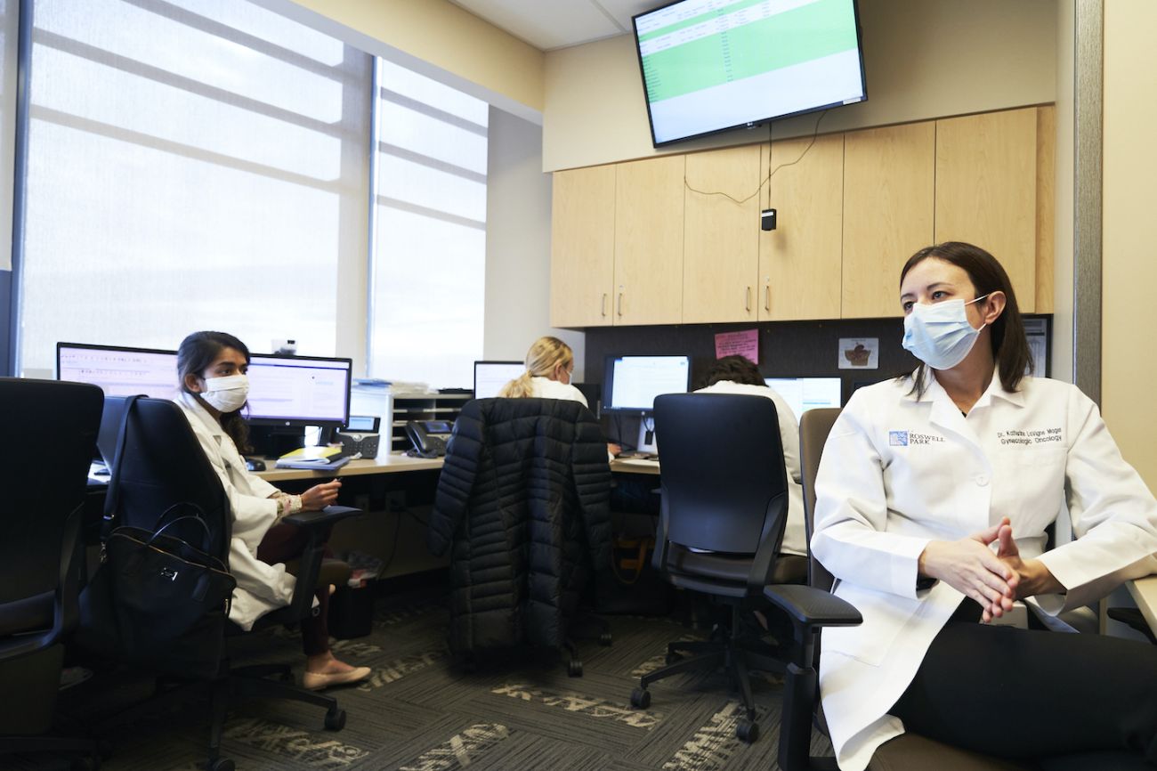 Dr. Katherine LaVigne Mager in her office