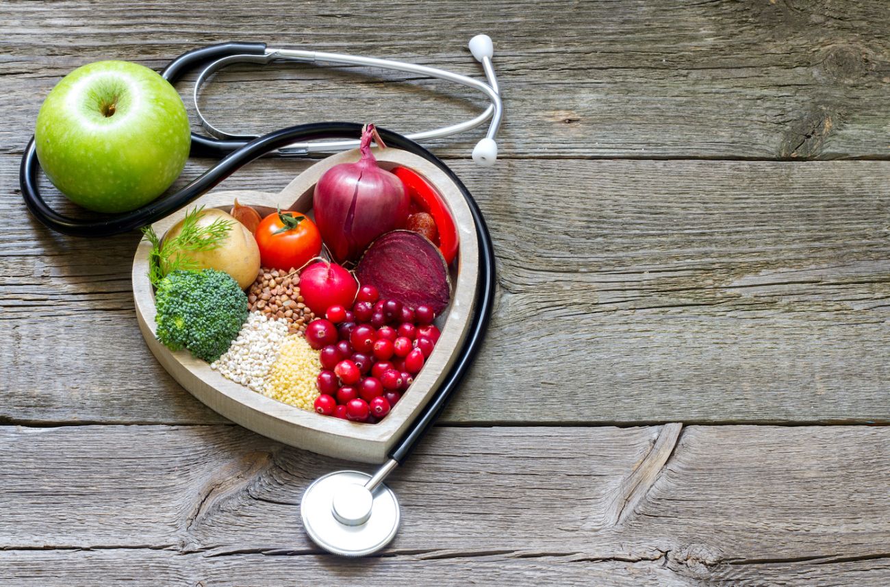 Food in the shape of a heart - stock image