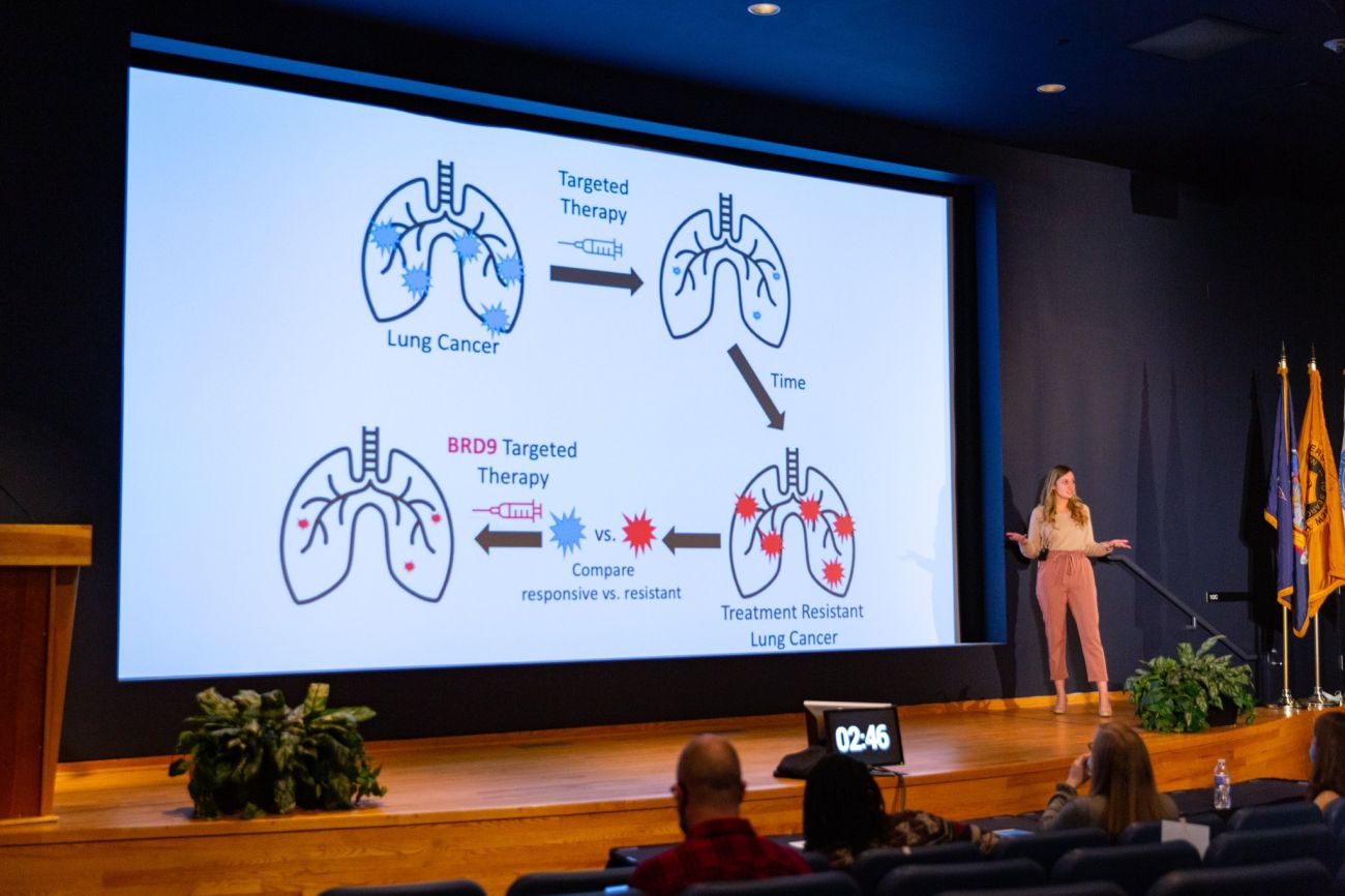 Hannah Calkins - Hershberger Lab presenting thesis