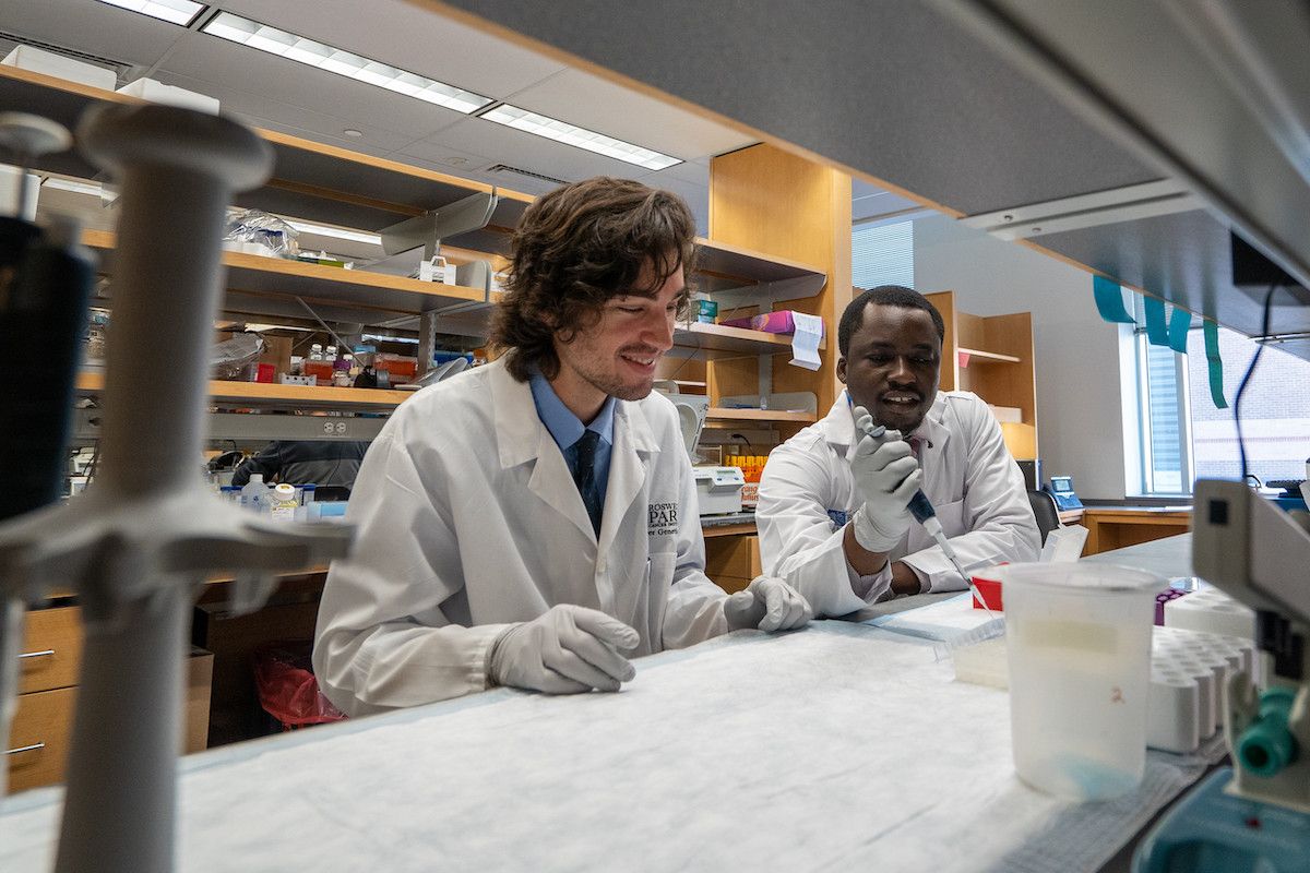 Scientists working in a lab