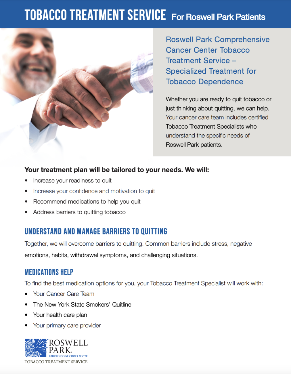 obacco Treatment Services brochure screenshot 