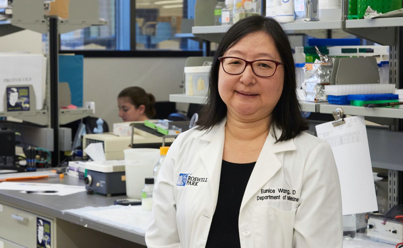 Eunice Wang in her lab