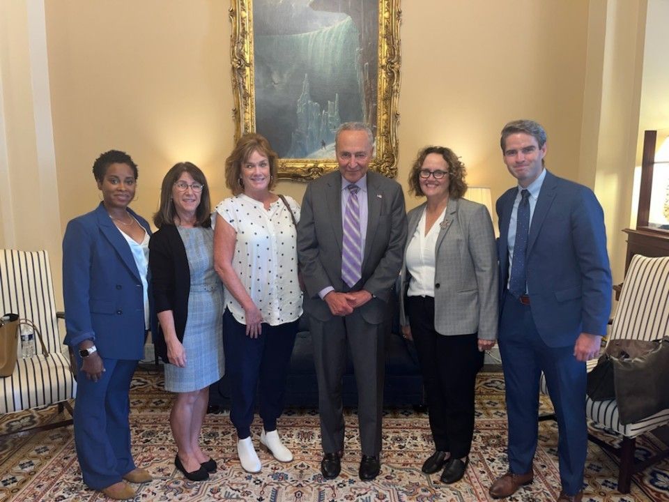 Colleen Medvin, second from left, joined a team from Roswell Park in testifying before a congressional panel on the importance of low-dose CT scans for detecting lung cancer. 