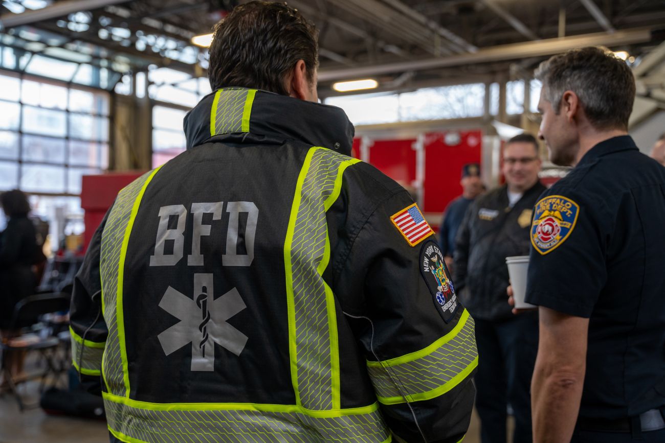 Firefighter at a fire station