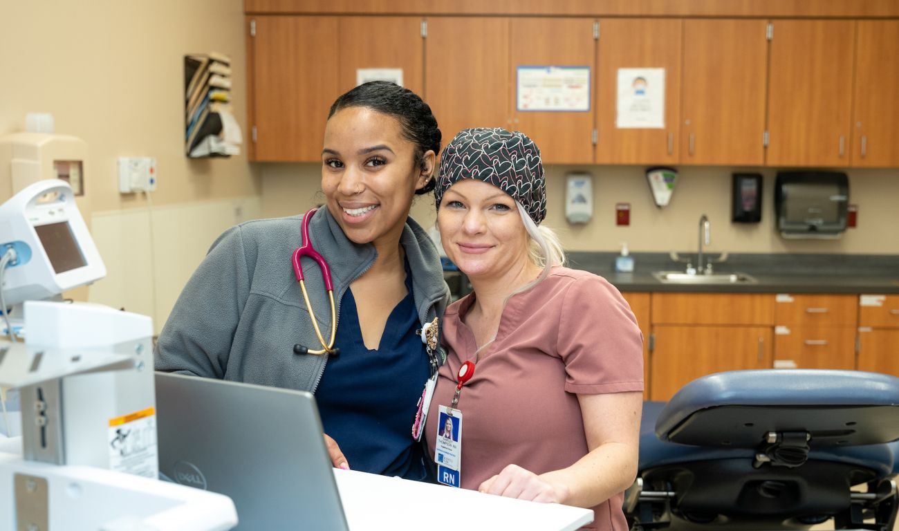 Roswell Park Nurses in an exam room