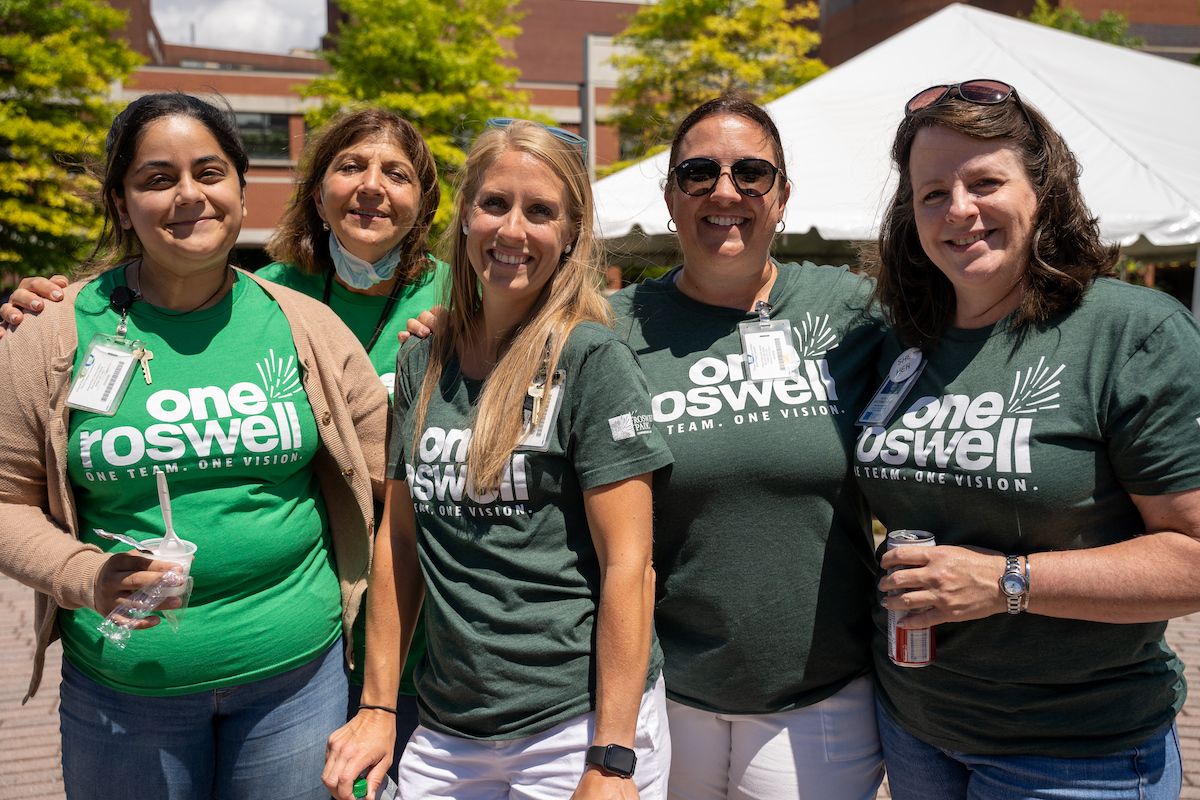 Group of Roswell park employees outdoors