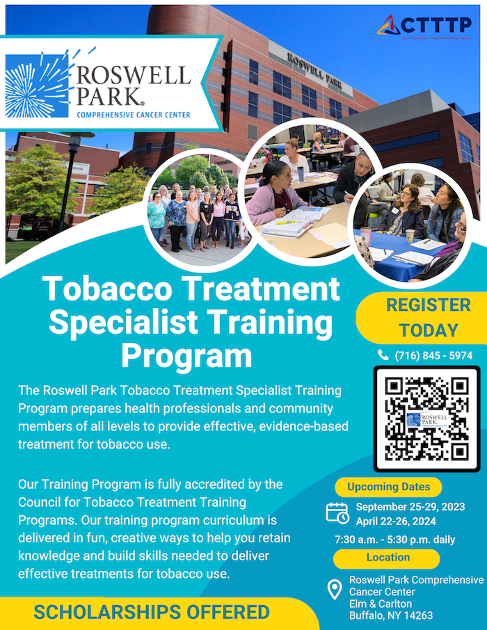 Tobacco Treatment Specialist Training Program Roswell Park