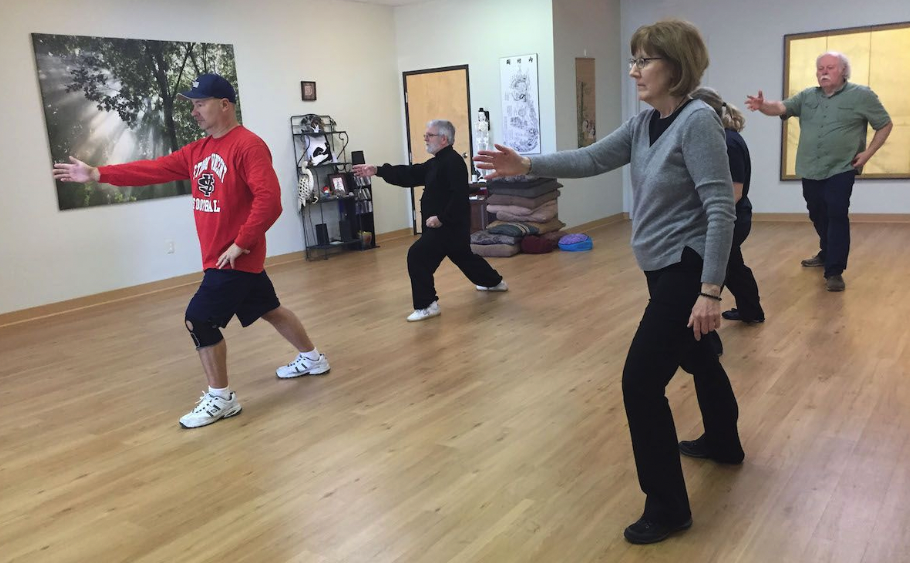 Patient doing Qi Gong led by Fred Popeski