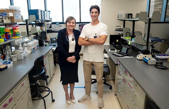 Dr. Buxbaum and Yaro Malynych (photo courtesy Buffalo News)