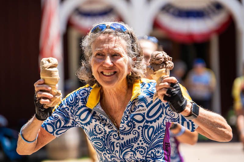 Jane Eshbaugh double-fisted ice cream cones