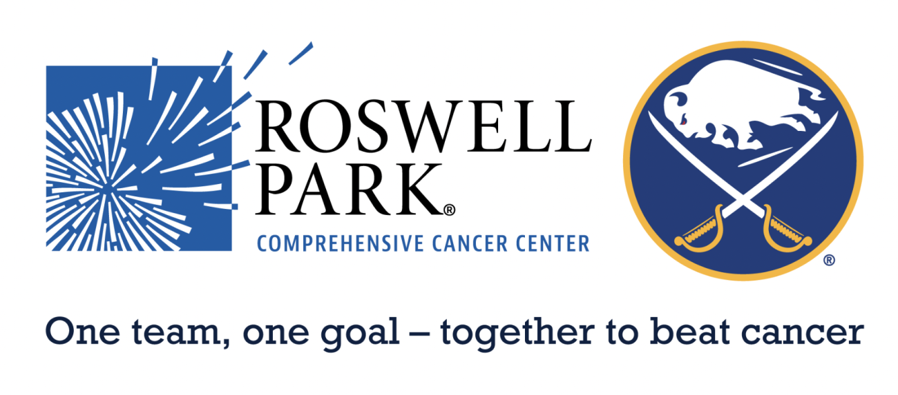 Roswell Park and Buffalo Sabres logos