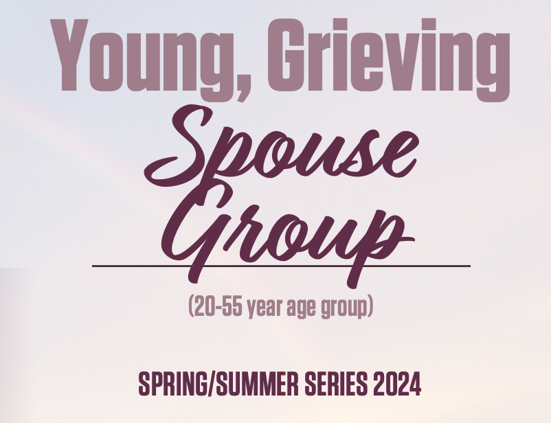 Young, Grieving spouse support group screenshot for brochure 