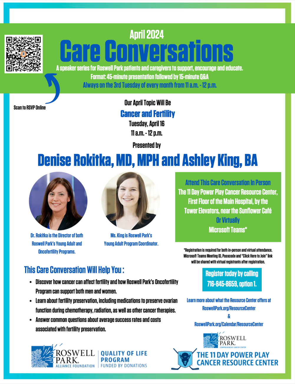 Care Conversations flyer thumbnail - Cancer and Fertility