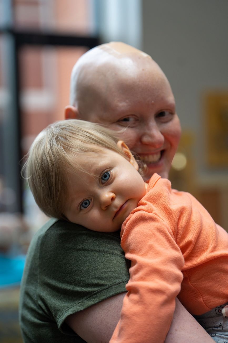 Patient Meghan with her daughter, Lily.