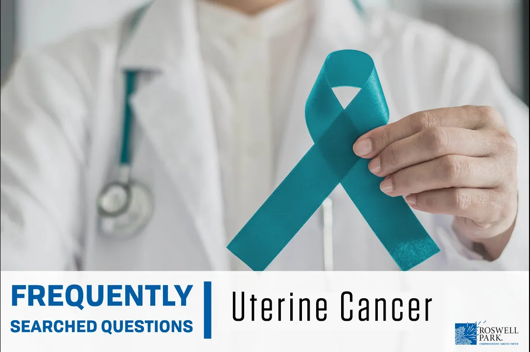 Graphique avec les mots « questions fréquemment recherchées&nbsp;: cancer de l'utérus »