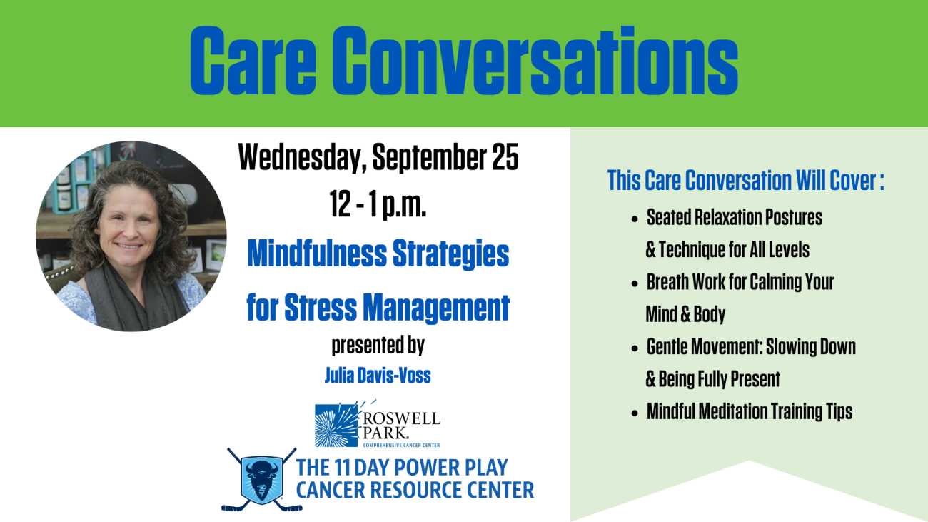 Information for a Care Conversations topic - Mindful Strategies for Stress Management