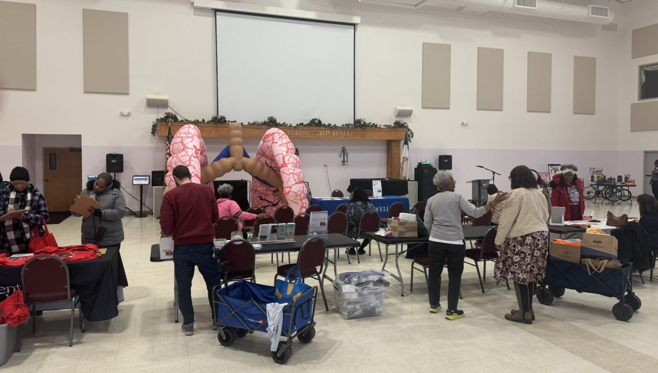A group of people participate in the I CAN Program at Mt Olive Baptist Church in Buffalo
