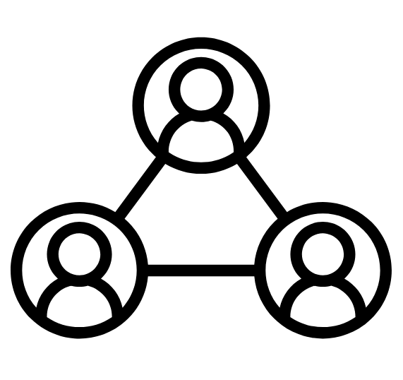 Icon representing a network of people