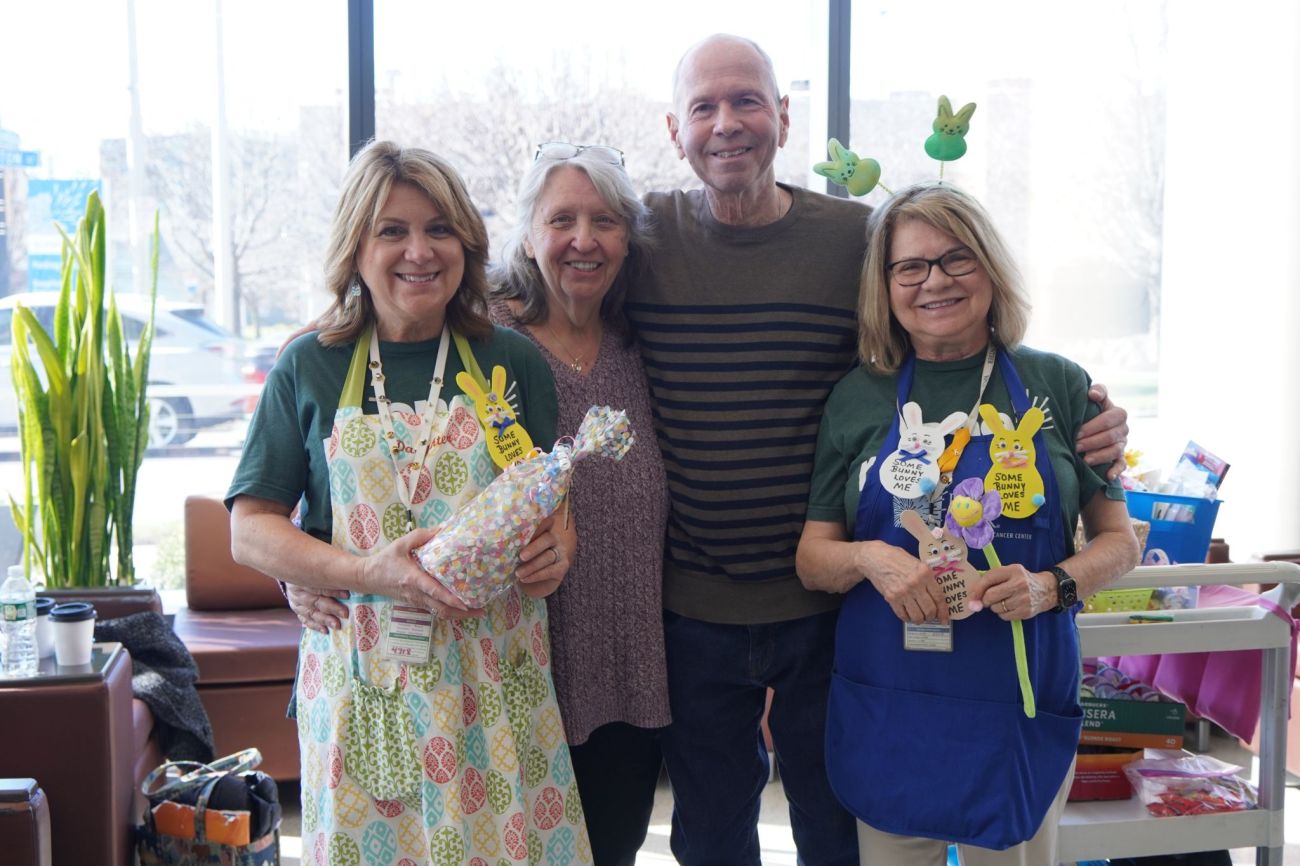 Roswell Park volunteers celebrate spring. 