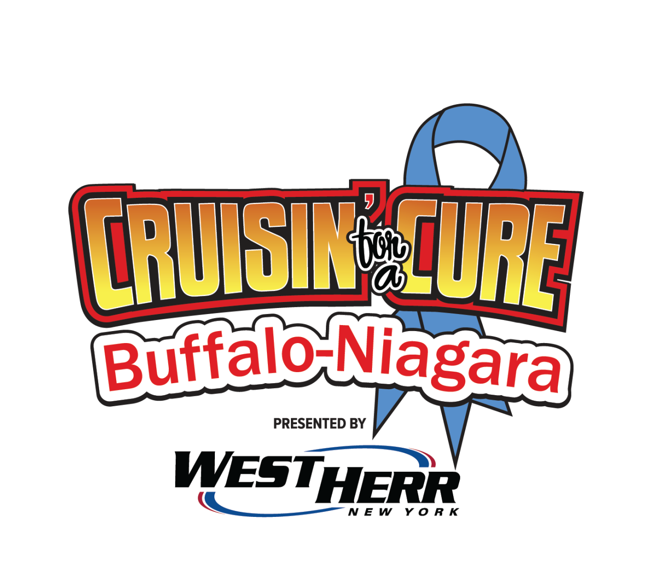 14th Cruisin for a Cure logo 2025 - WHITE writing