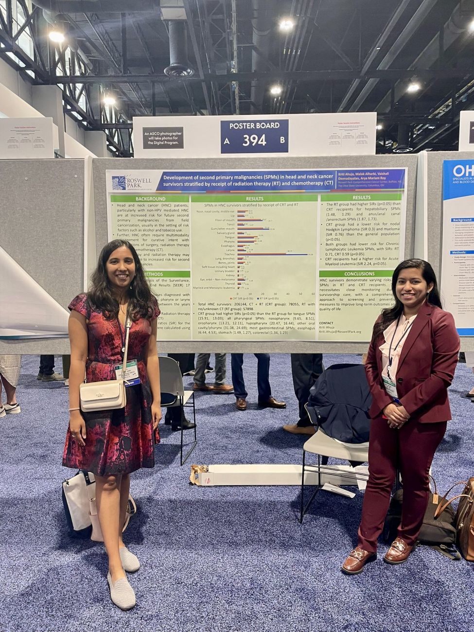 Hematology Oncology Fellows pose with their research findings at ASCO 2024